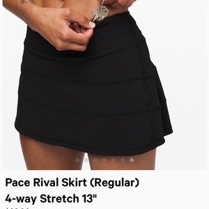 Lululemon pace rival skirt